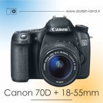 دوربین Canon 70D دست دوم همراه لنز 55-18 میلی متر