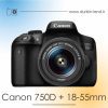 دوربین Canon 750D دست دوم همراه لنز 55-18 میلی متر