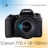 دوربین Canon 77D دست دوم همراه لنز 135-18 میلی متر