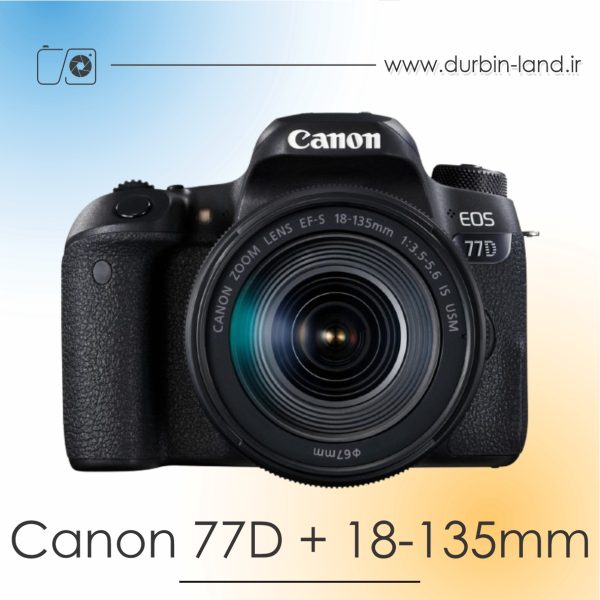 دوربین Canon 77D دست دوم همراه لنز 135-18 میلی متر