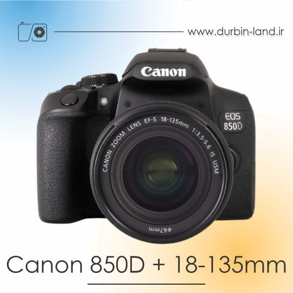 دوربین Canon 850D دست دوم همراه لنز 135-18 میلی متر